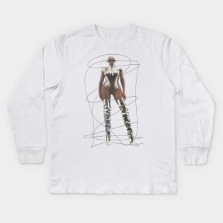 Beyoncé Cyborg Kids Long Sleeve T-Shirt